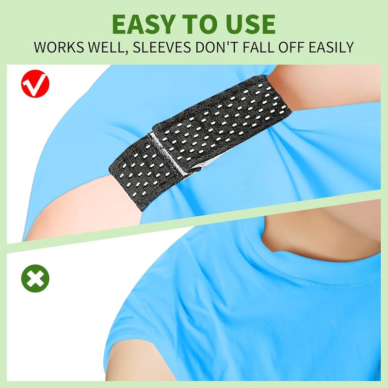RRBXIA 8 Pcs Softball Soccer Baseball Sleeve Ties Hook and Loop Straps Sports Shirts - Image 4